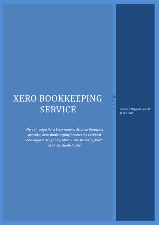 Xero Bookkeping Services