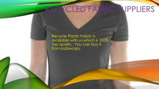 Recycled Fabric Suppliers