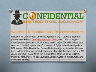 Detective Agency in Delhi