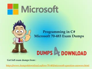 Microsoft 70-483 Exam Sample Questions - Slide