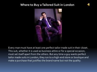 Mens tailored suit