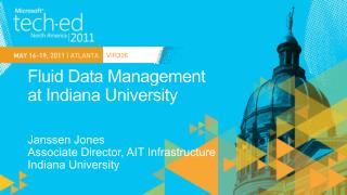 Fluid Data Management at Indiana University