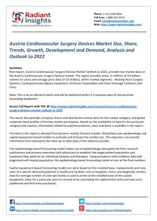 Austria Cardiovascular Surgery Devices Market Growth, Trends, Analysis and Outlook to 2022