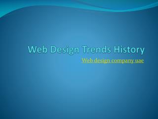 Web Design Trends History
