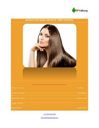 HENNA FOR HAIR GROWTH- NMP UDHYOG