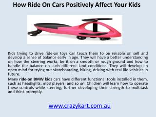How Ride-on Cars positively affect your kids