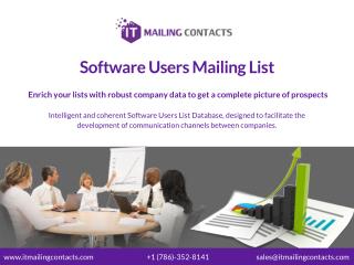 Software Users Mailing List