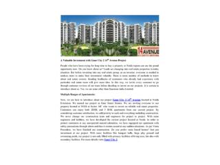 A Valuable Investment with Gaur City 2 14th Avenue Project