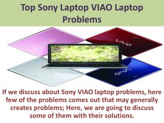 Best Sony Viao Laptop Problems With Its Solutions