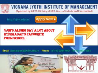 VJIM’S ALUMNI SAY A LOT ABOUT HYDERABAD’S FAVOURITE PGDM SCHOOL