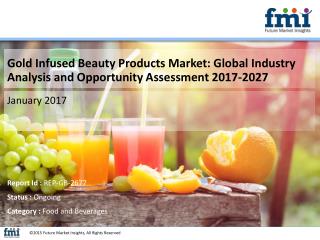 Gold Infused Beauty Products Market Growth, Forecast and Value Chain 2017-2027