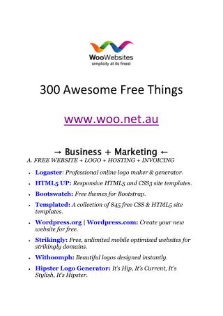 300 Free Tools for Businesses