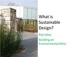 What is Sustainable Design
