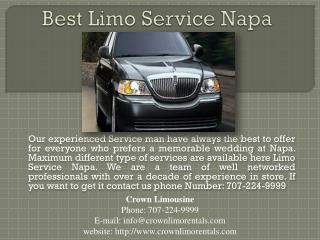 Best Limo Service Napa