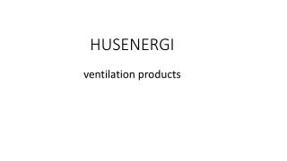 ventilation products