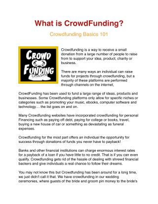 Crowdfunding