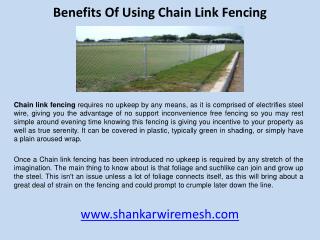 Benefits of using chain Link fencing