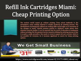 Refill Ink Cartridges Miami