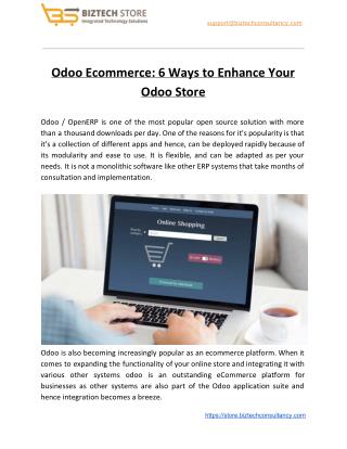 6 Ways to Enhance Your Odoo Store