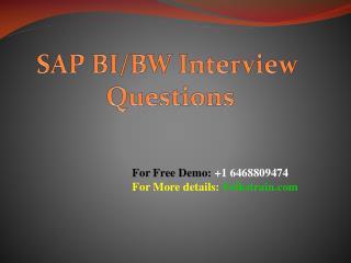 SAP BI Online training
