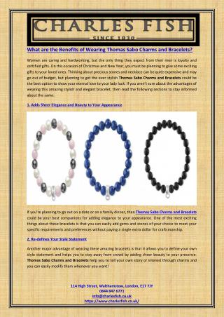 What are the Benefits of Wearing Thomas Sabo Charms and Bracelets