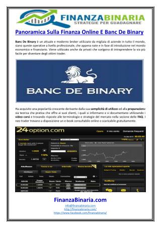 Panoramica Sulla Finanza Online E Banc De Binary