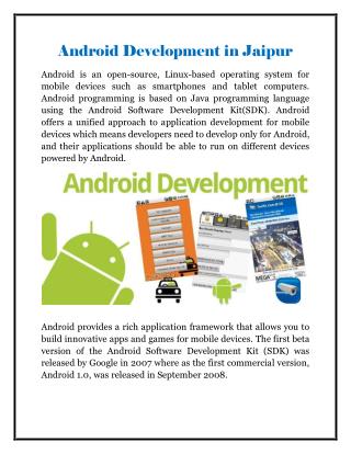 Android Development in Jaipur - ENC Technologies & Consulting Services