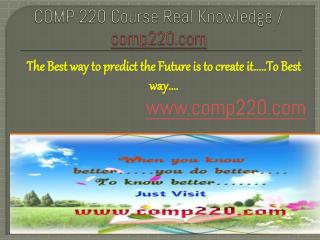 COMP 220 Course Real Knowledge / comp 220 dotcom