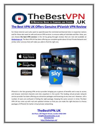 The Best VPN UK Offers Genuine IPVanish VPN Review