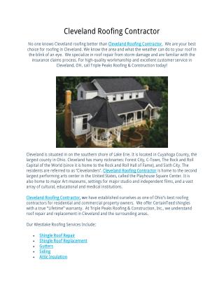 Cleveland Roofing Contractor
