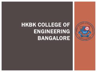 H.K B.K COLLEGE OF ENGINEERING BANGALORE