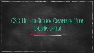 OS X Mail to Outlook Converter | Convert Mac MBOX to PST