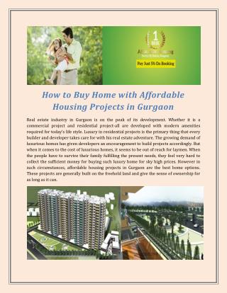 Huda New affordable housing scheme Gurgaon