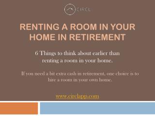 Renting a Room in your Home in Retirement I CIRCL