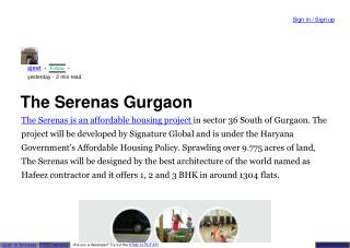 the serenas gurgaon