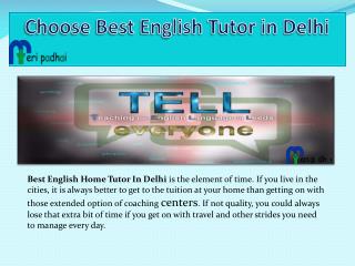 English Tutors services in delhi