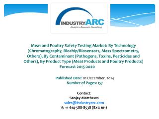 Meat and Poultry Safety Testing Market Driven By High Demand For Food Health And Safety