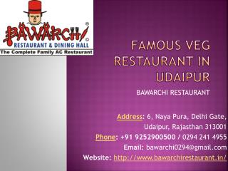 Famous restaurant in udaipur