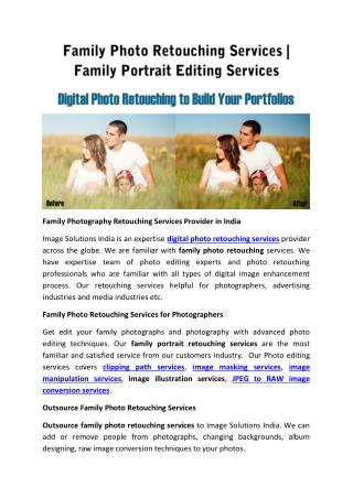 Family Photo Retouching Services | Family Photo Editing Services