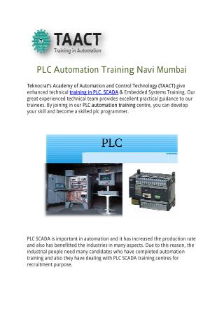 PLC Automation Training Navi Mumbai