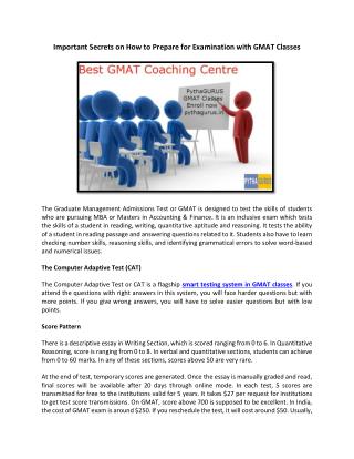 Important Secrets on How to Prepare for Examination with GMAT Classes