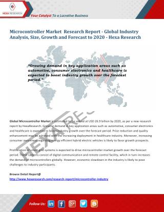 Microcontroller Market Analysis, Size, Share, Growth, Industry Trends and Forecast to 2020 - Hexa Research
