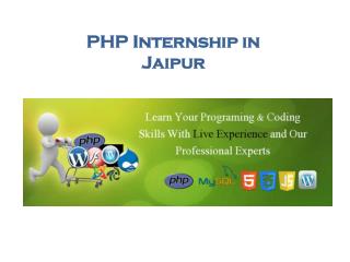 PHP Internship in Jaipur