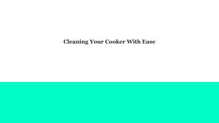 Cleaning Your Cooker With Ease