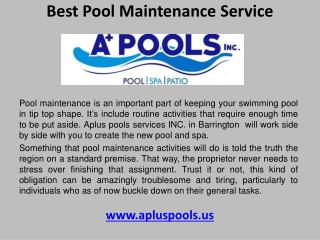 Best pool maintenance service
