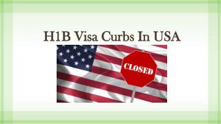 H1B visa curbs in USA