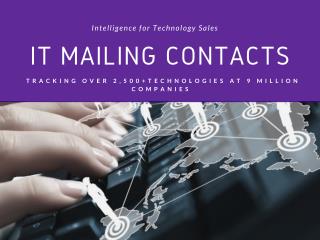 IT Mailing Contacts - Technology User Lists - B2B Email Lists