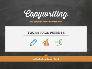 Copywriting for Startups and Entrepreneurs