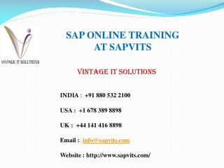 SAP Online Courses Training Material Ppt