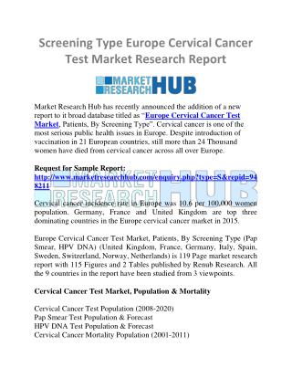 Screening Type Europe Cervical Cancer Test Market Research Report